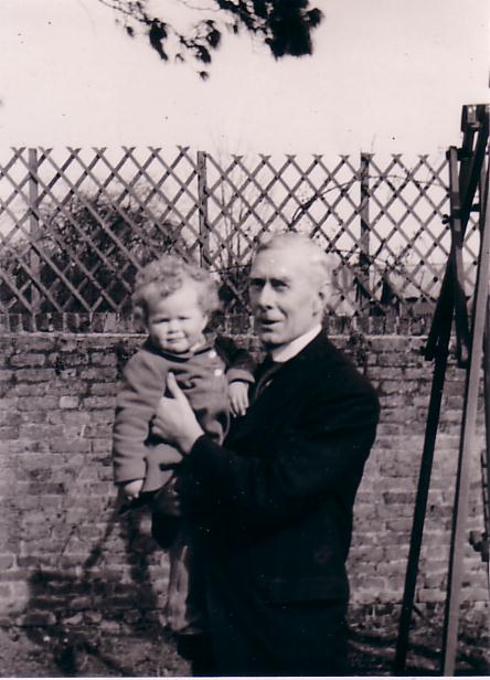 Francis Bergh holding baby