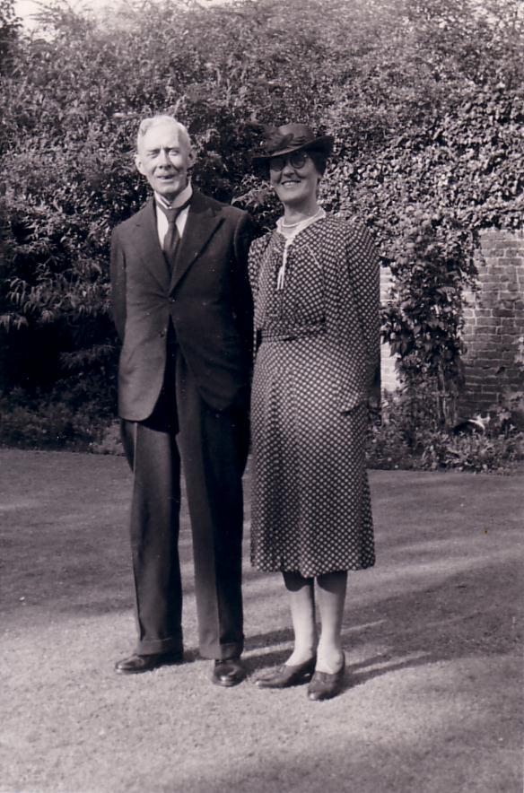 Francis Bergh and M.R.B. standing on lawn