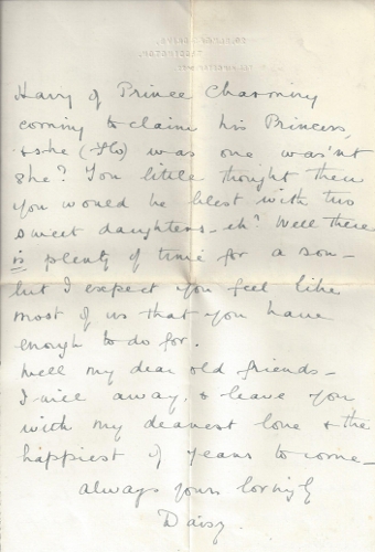 Letter from Daisy